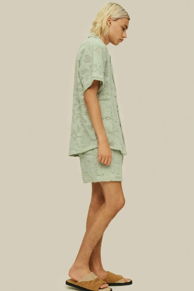 OAS GALBANUM CROCHET SHORTS
