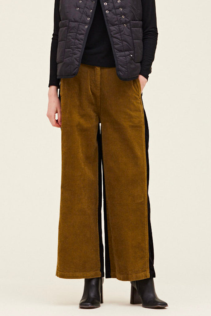 GRADE AND GATHER TWO TONE CORDUROY PANTS