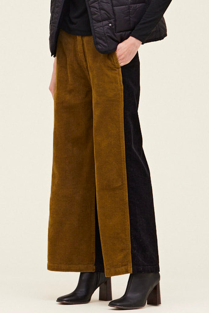GRADE AND GATHER TWO TONE CORDUROY PANTS