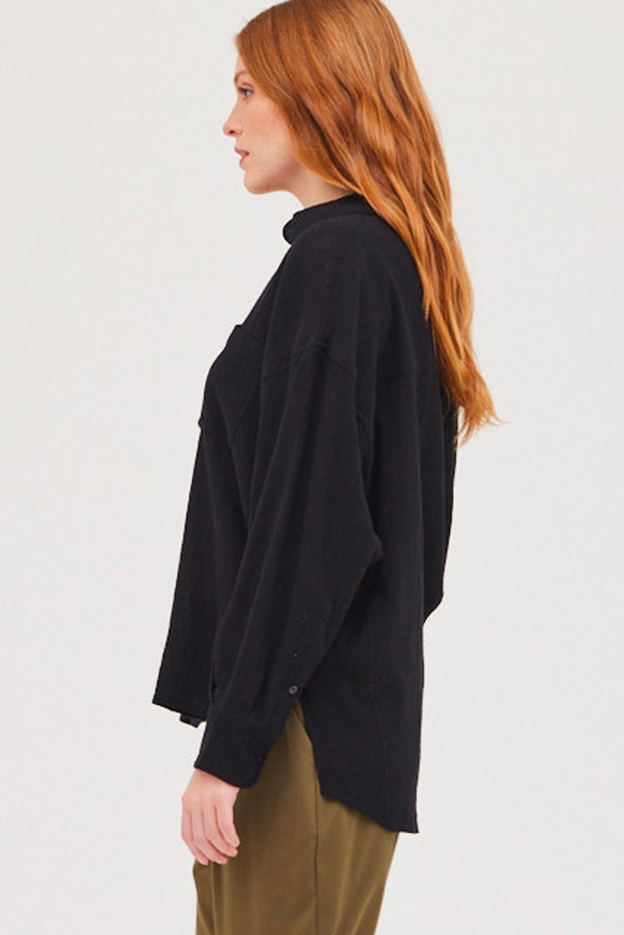 GRADE AND GATHER OVERSIZED PANEL SIDE SHIRT
