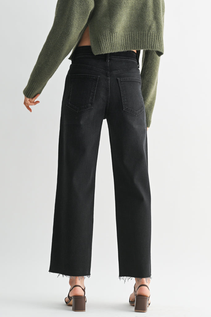 JBD UTILITY WIDE LEG JEAN, WASHED BLACK