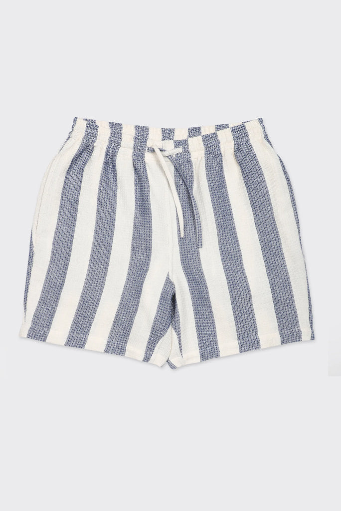 KARDO OLBIA STRIPE SHORTS, BLUE AND WHITE