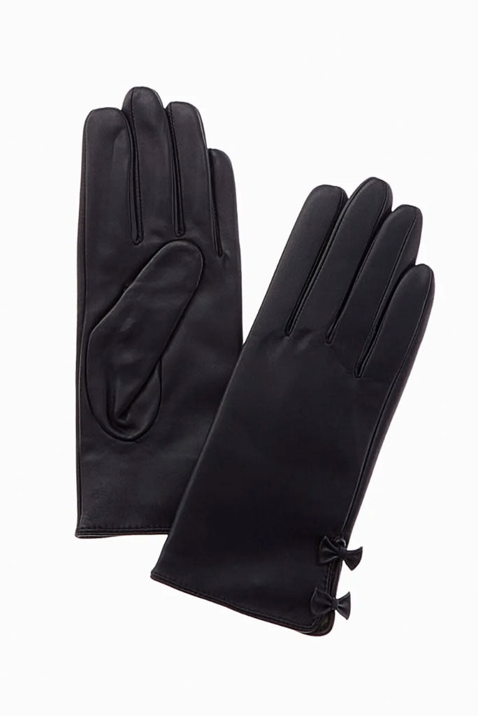 LOOK LITTLE BOWS LEATHER GLOVES