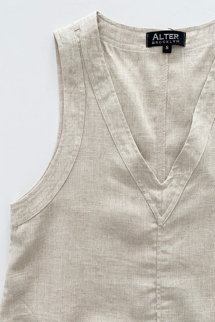 ALTER LINEN FRINGE TANK, 2 COLORS