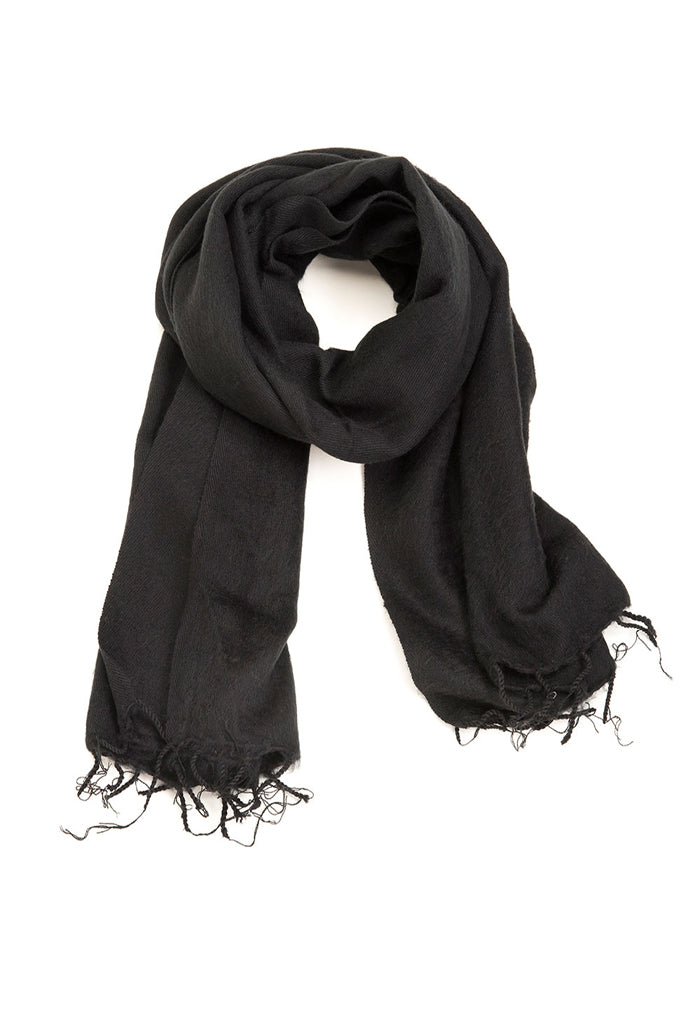 NEPAL MADE WOVEN SCARF, BLACK