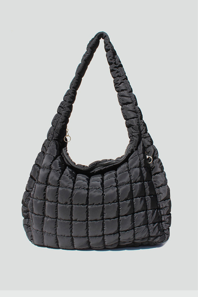 SLOUCHY QUILTED TOTE, MULTIPLE COLORS