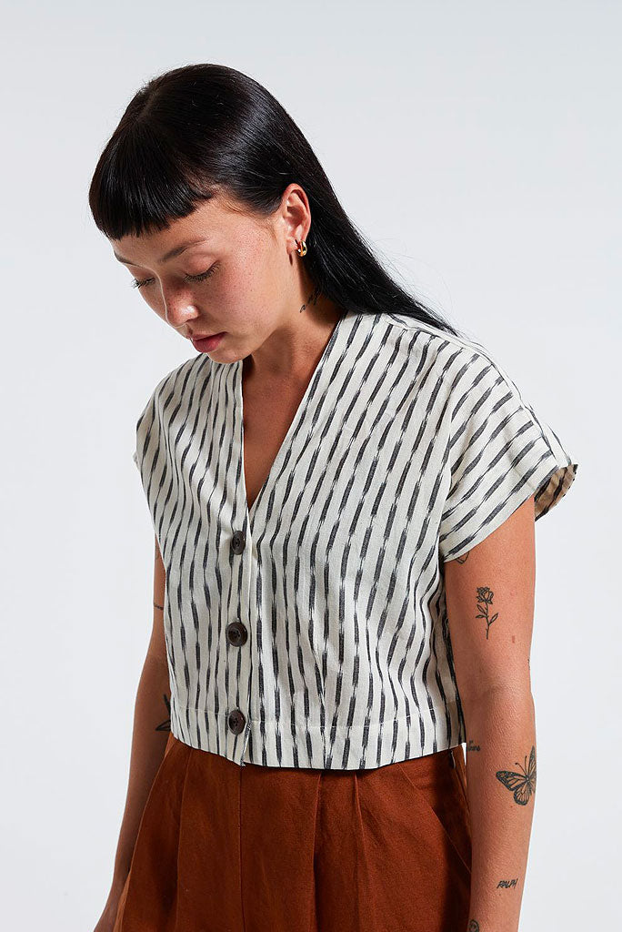 Alter Sycamore Top, Cream Dash