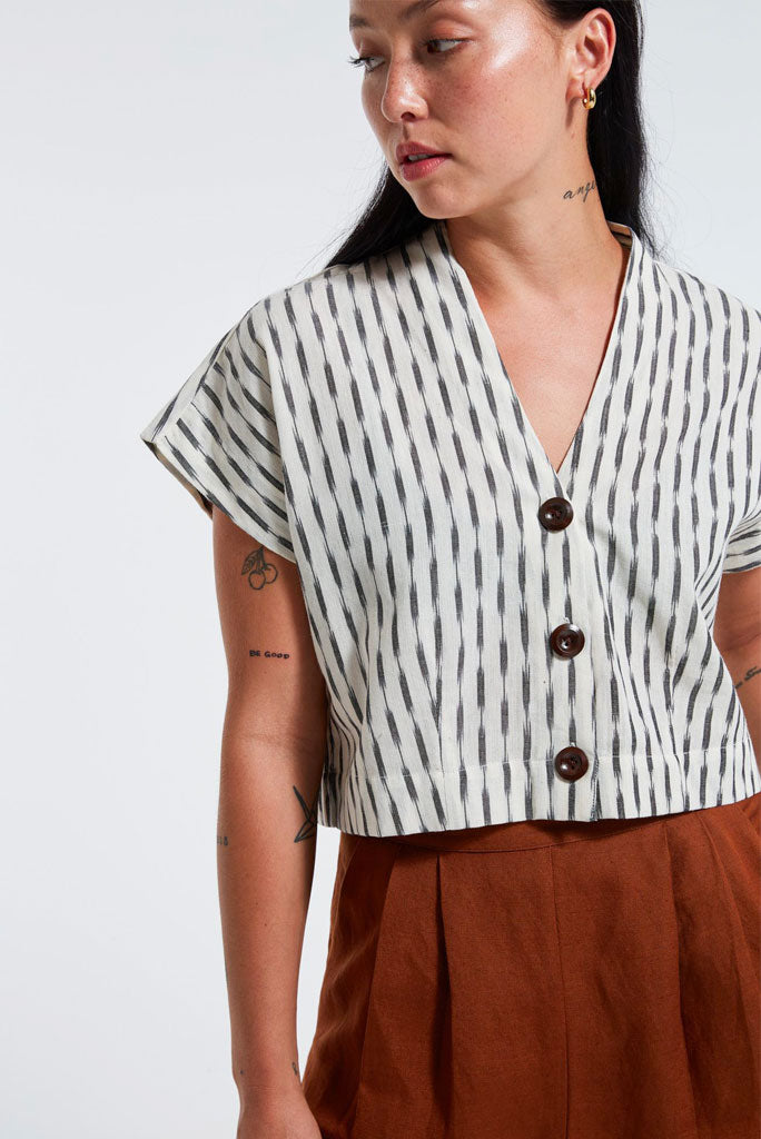 Alter Sycamore Top, Cream Dash